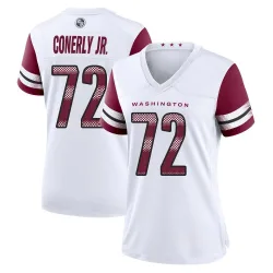 Washington Commanders Women's Game White Jersey (72 Josh Conerly Jr.)