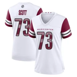 Washington Commanders Women's Game White Jersey (73 Trent Scott)