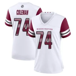 Washington Commanders Women's Game White Jersey (74 Brandon Coleman)