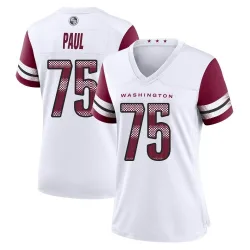 Washington Commanders Women's Game White Jersey (75 Chris Paul)