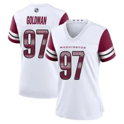 Washington Commanders Women's Game White Jersey (97 Eddie Goldman)