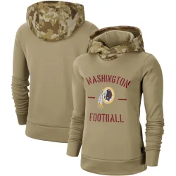 Washington Commanders Women's Khaki 2019 Salute to Service Therma Pullover Hoodie