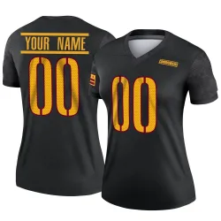Washington Commanders Women's Legend Black Alternate Jersey (00 Custom)