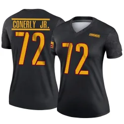 Washington Commanders Women's Legend Black Alternate Jersey (72 Josh Conerly Jr.)