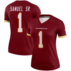 Washington Commanders Women's Legend Burgundy Jersey (1 Deebo Samuel Sr.)