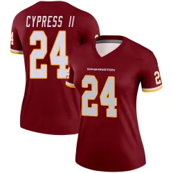 Washington Commanders Women's Legend Burgundy Jersey (24 Fentrell Cypress II)