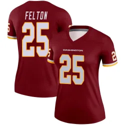 Washington Commanders Women's Legend Burgundy Jersey (25 Demetric Felton)