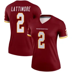 Washington Commanders Women's Legend Burgundy Jersey (2 Marshon Lattimore)