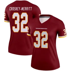 Washington Commanders Women's Legend Burgundy Jersey (32 Jacory Croskey-Merritt)