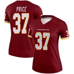 Washington Commanders Women's Legend Burgundy Jersey (37 Bobby Price)