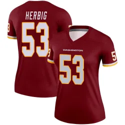 Washington Commanders Women's Legend Burgundy Jersey (53 Nate Herbig)