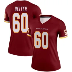 Washington Commanders Women's Legend Burgundy Jersey (60 Michael Deiter)