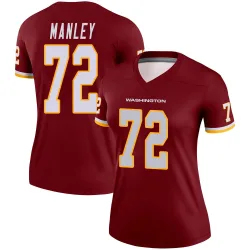 Washington Commanders Women's Legend Burgundy Jersey (72 Dexter Manley)