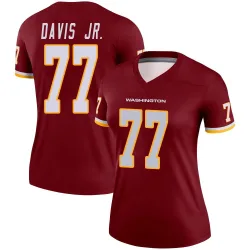 Washington Commanders Women's Legend Burgundy Jersey (77 Carl Davis Jr.)