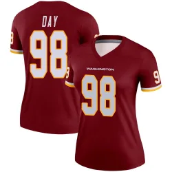 Washington Commanders Women's Legend Burgundy Jersey (98 Sheldon Day)