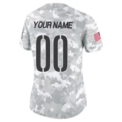 Washington Commanders Women's Limited Arctic Camo 2024 Salute to Service Jersey (00 Custom)