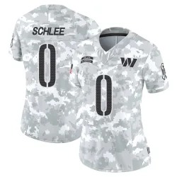 Washington Commanders Women's Limited Arctic Camo 2024 Salute to Service Jersey (0 Collin Schlee)