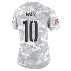 Washington Commanders Women's Limited Arctic Camo 2024 Salute to Service Jersey (10 Tress Way)