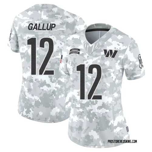 Washington Commanders Women's Limited Arctic Camo 2024 Salute to Service Jersey (12 Michael Gallup)