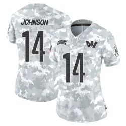 Washington Commanders Women's Limited Arctic Camo 2024 Salute to Service Jersey (14 Josh Johnson)