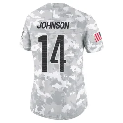 Washington Commanders Women's Limited Arctic Camo 2024 Salute to Service Jersey (14 Josh Johnson)