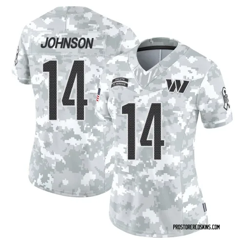 Washington Commanders Women's Limited Arctic Camo 2024 Salute to Service Jersey (14 Josh Johnson)