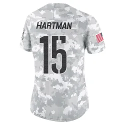 Washington Commanders Women's Limited Arctic Camo 2024 Salute to Service Jersey (15 Sam Hartman)