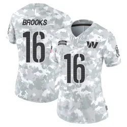 Washington Commanders Women's Limited Arctic Camo 2024 Salute to Service Jersey (16 Ja'Corey Brooks)