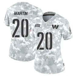 Washington Commanders Women's Limited Arctic Camo 2024 Salute to Service Jersey (20 Quan Martin)