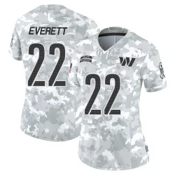 Washington Commanders Women's Limited Arctic Camo 2024 Salute to Service Jersey (22 Deshazor Everett)