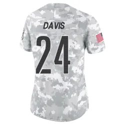 Washington Commanders Women's Limited Arctic Camo 2024 Salute to Service Jersey (24 Michael Davis)