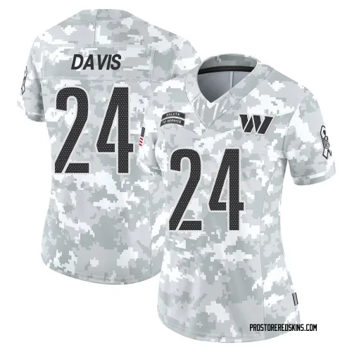Washington Commanders Women's Limited Arctic Camo 2024 Salute to Service Jersey (24 Michael Davis)