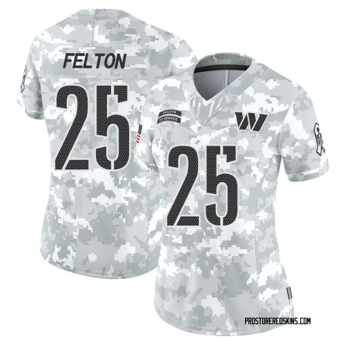 Washington Commanders Women's Limited Arctic Camo 2024 Salute to Service Jersey (25 Demetric Felton)