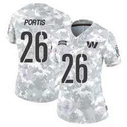 Washington Commanders Women's Limited Arctic Camo 2024 Salute to Service Jersey (26 Clinton Portis)