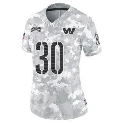 Washington Commanders Women's Limited Arctic Camo 2024 Salute to Service Jersey (30 Austin Ekeler)