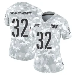 Washington Commanders Women's Limited Arctic Camo 2024 Salute to Service Jersey (32 Jacory Croskey-Merritt)