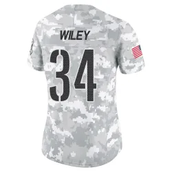 Washington Commanders Women's Limited Arctic Camo 2024 Salute to Service Jersey (34 Michael Wiley)