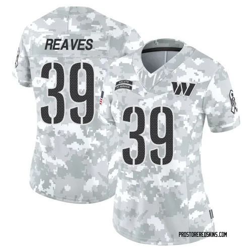 Washington Commanders Women's Limited Arctic Camo 2024 Salute to Service Jersey (39 Jeremy Reaves)