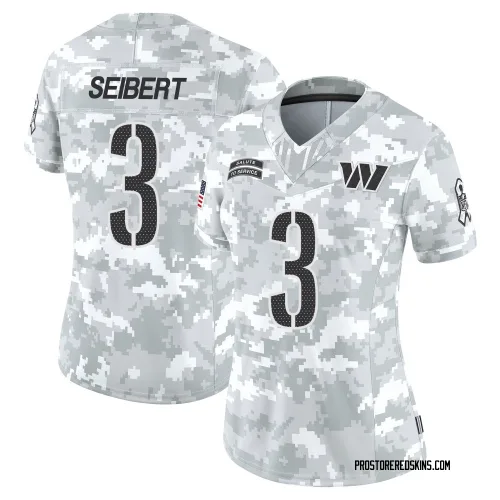 Washington Commanders Women's Limited Arctic Camo 2024 Salute to Service Jersey (3 Austin Seibert)