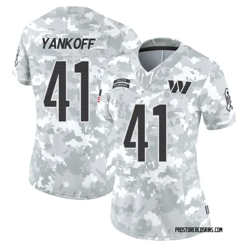 Washington Commanders Women's Limited Arctic Camo 2024 Salute to Service Jersey (41 Colson Yankoff)