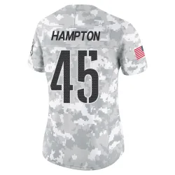 Washington Commanders Women's Limited Arctic Camo 2024 Salute to Service Jersey (45 Dominique Hampton)