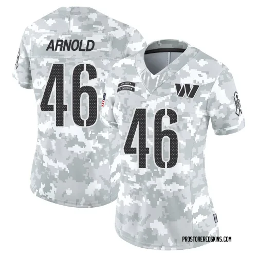 Washington Commanders Women's Limited Arctic Camo 2024 Salute to Service Jersey (46 Kam Arnold)