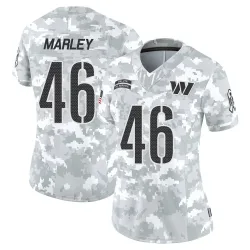 Washington Commanders Women's Limited Arctic Camo 2024 Salute to Service Jersey (46 Nico Marley)