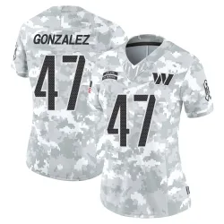 Washington Commanders Women's Limited Arctic Camo 2024 Salute to Service Jersey (47 Zane Gonzalez)