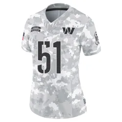 Washington Commanders Women's Limited Arctic Camo 2024 Salute to Service Jersey (51 Ale Kaho)