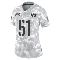 Washington Commanders Women's Limited Arctic Camo 2024 Salute to Service Jersey (51 Bobby Hart)