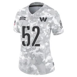 Washington Commanders Women's Limited Arctic Camo 2024 Salute to Service Jersey (52 Javon Kinlaw)