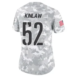 Washington Commanders Women's Limited Arctic Camo 2024 Salute to Service Jersey (52 Javon Kinlaw)