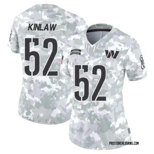 Washington Commanders Women's Limited Arctic Camo 2024 Salute to Service Jersey (52 Javon Kinlaw)