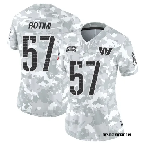 Washington Commanders Women's Limited Arctic Camo 2024 Salute to Service Jersey (57 Bunmi Rotimi)